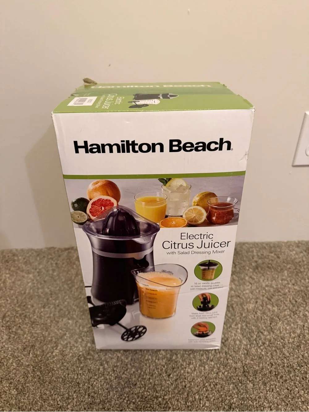 Hamilton Beach Electric Citrus Juicer - Black with Orange Reamer